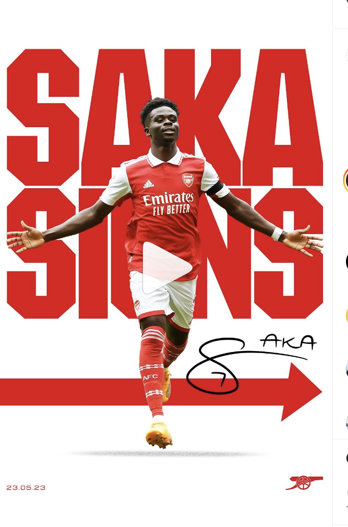 BREAKING Bukayo Saka Signs New Long Term Deal With Arsenal PHOTOS