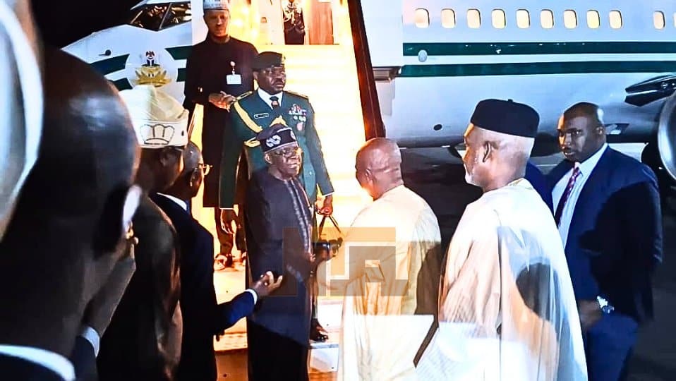 HAPPENING NOW President Bola Tinubu Arrives In Guinea Bissau PHOTO