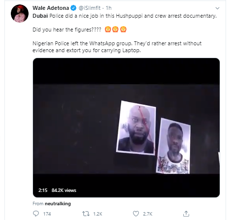 Nigerians praise Dubai police following the release of the video of Hushpuppi?s arrest alongside others 