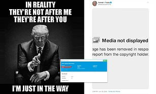 Twitter removes meme posted by Donald Trump for violating its copyright policy