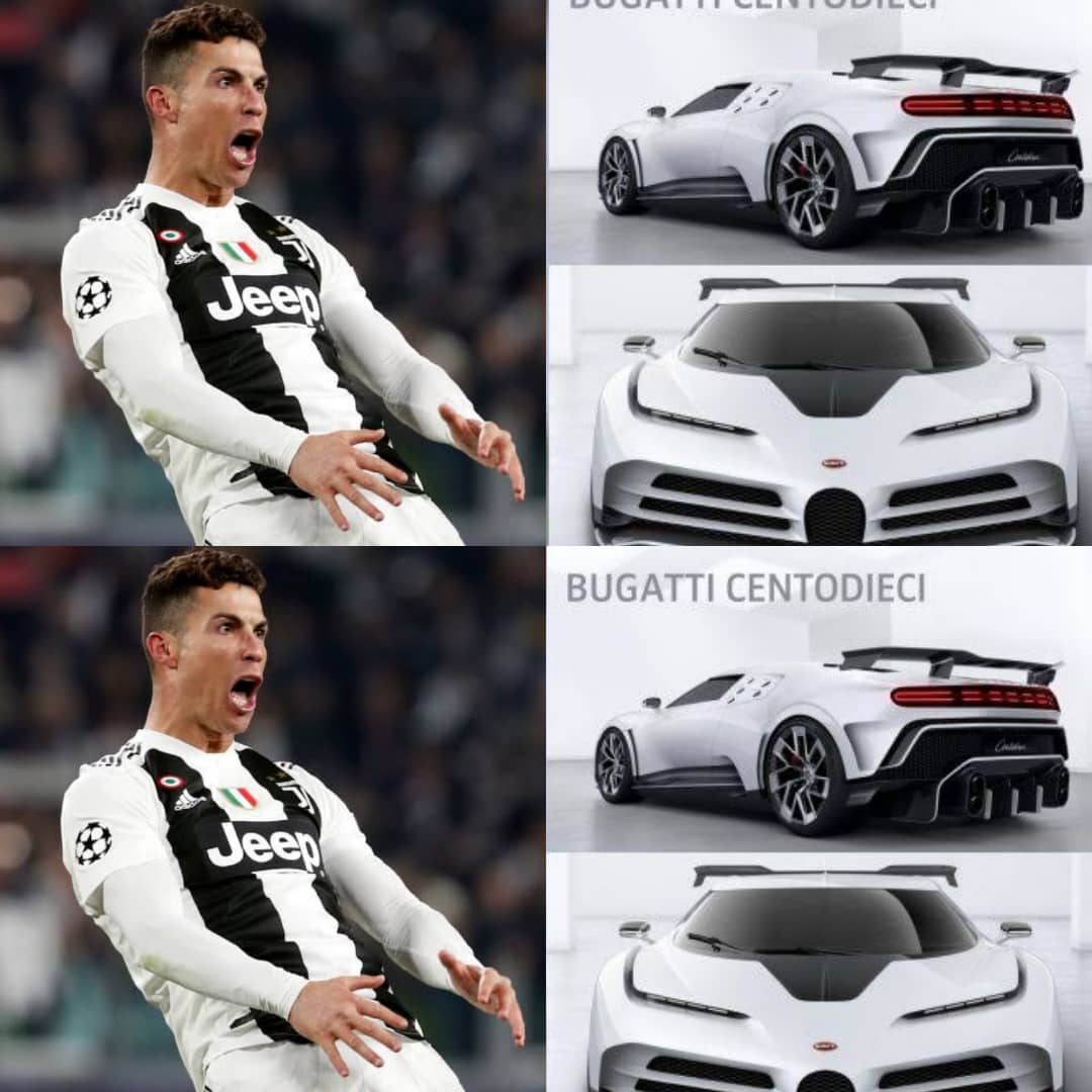 CR7 Celebrates Seria A Triumph With Juventus, Acquires £8.5MILLION Bugatti Centodieci