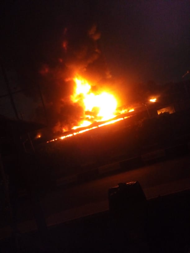 Guinness warehouse gutted by fire in Lagos