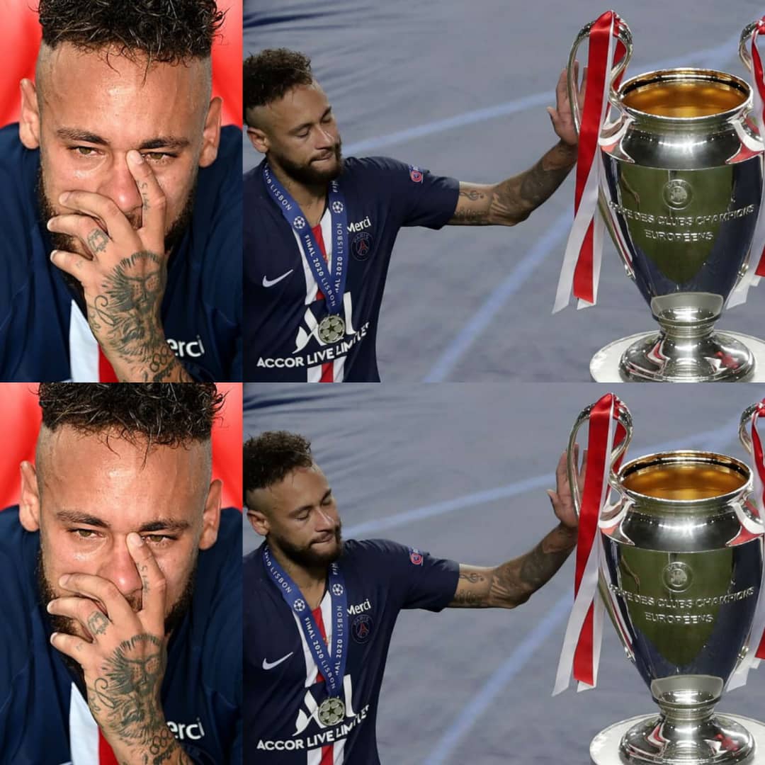 Brazil Star, Neymar Cries Inconsolably After Losing #UCLFinal2020 [PHOTOS]