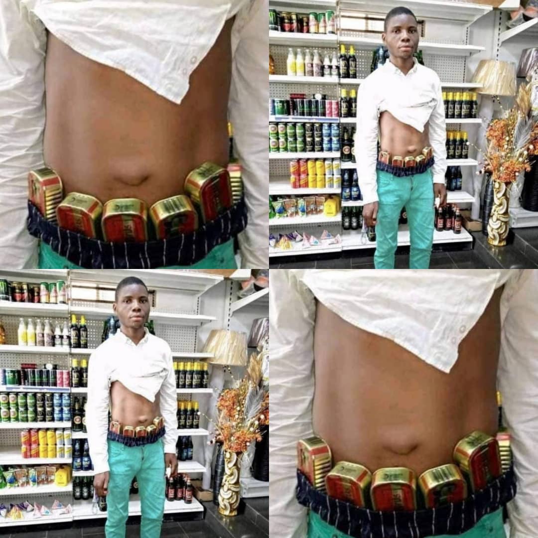 TRENDING PHOTO: Boy Caught With A Waist-Full Of Sardine In A Local Store