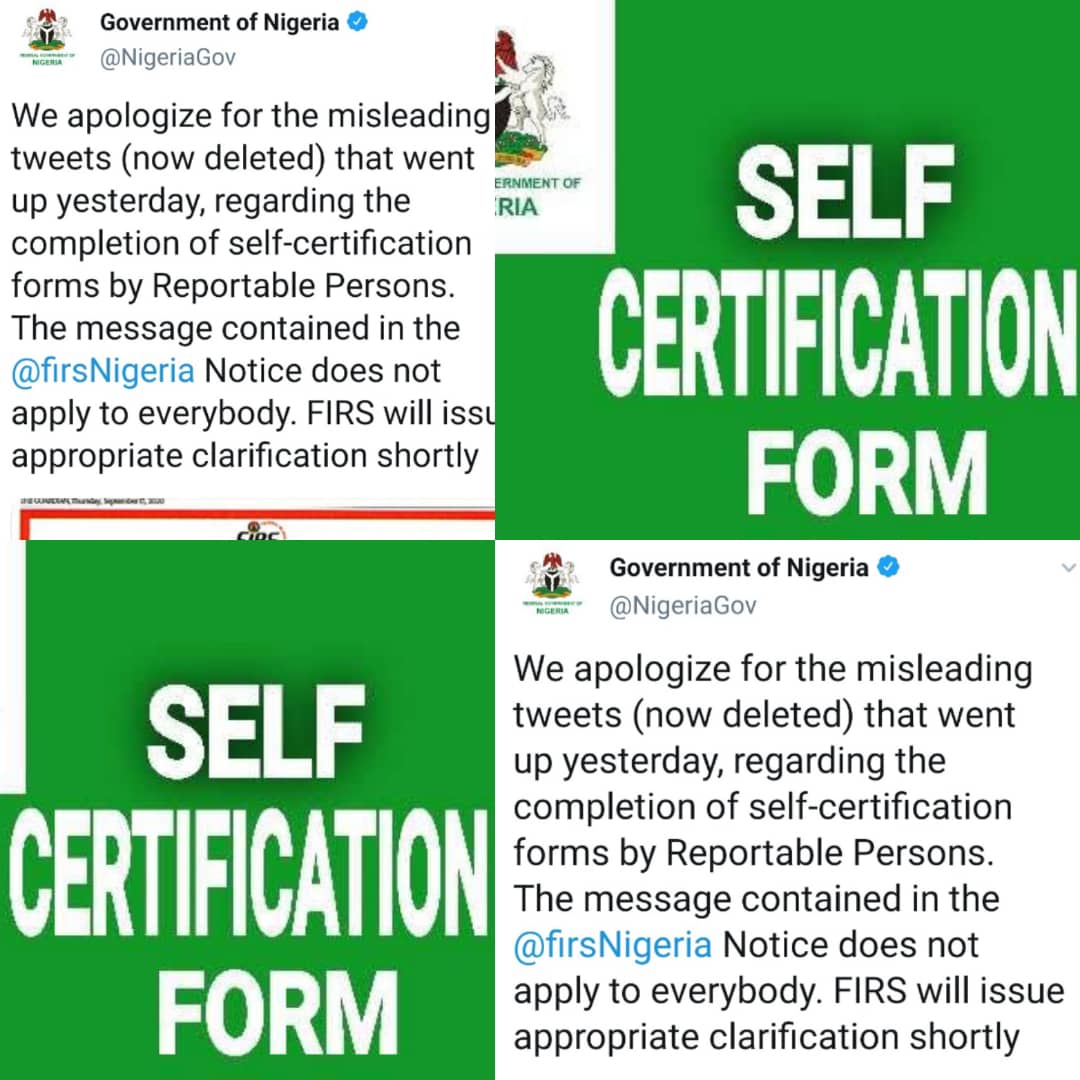 BREAKING: Self-Certification Forms Isn't For Everybody, FG Announces