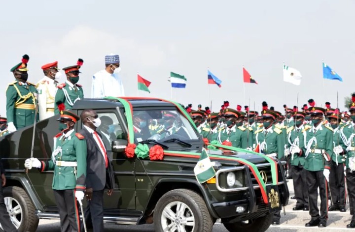 President Buhari Inspected The Passing-out Parade Of The N.D.A