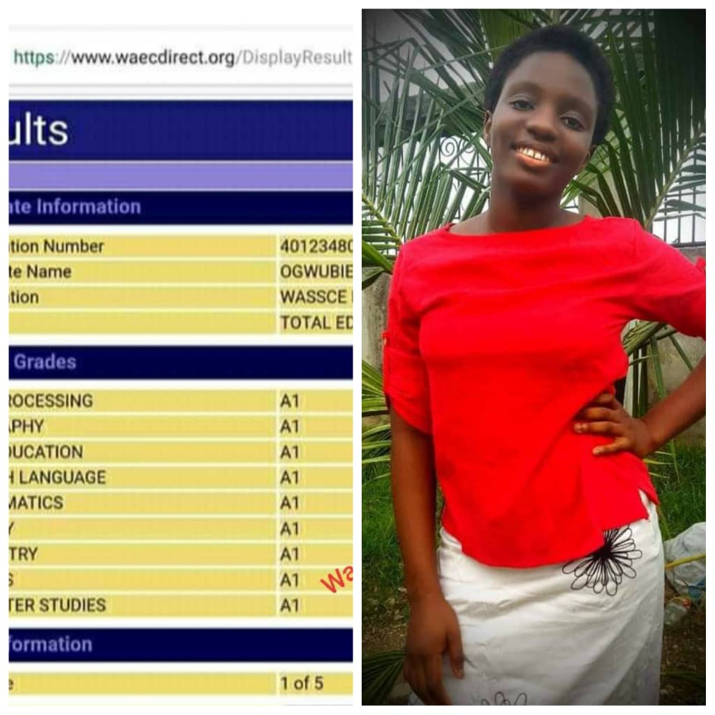 WAWU! River's State Ogwubie Chikemzi Praise Makes Straight A’s In 2020 WAEC