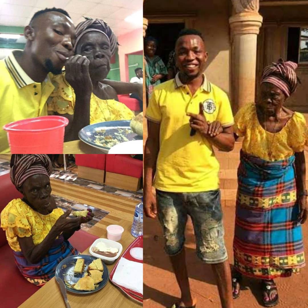 VIRAL PHOTOS!!! Social Media Agog As Man Takes His Grandmother Out For A Christmas Date