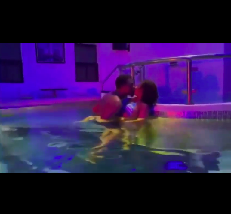 Ibrahim Chatta Spotted A Chopping A Lady In Swimming Pool [VIDEO]