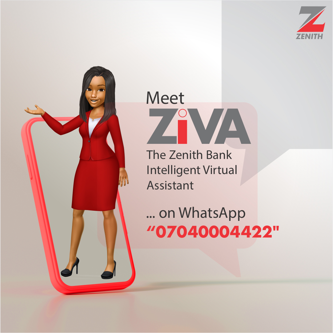 BREAKING: Zenith Bank Launches Ziva Whatsapp Banking