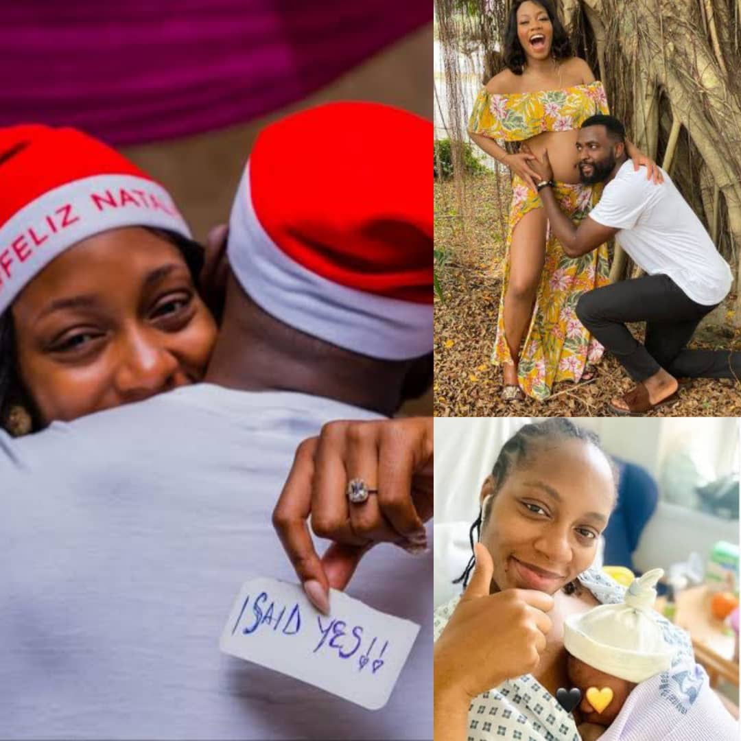 Jubilations As Ex-#BBNaija Housemates Khafi And Gedoni Welcome Baby Boy [PHOTO]