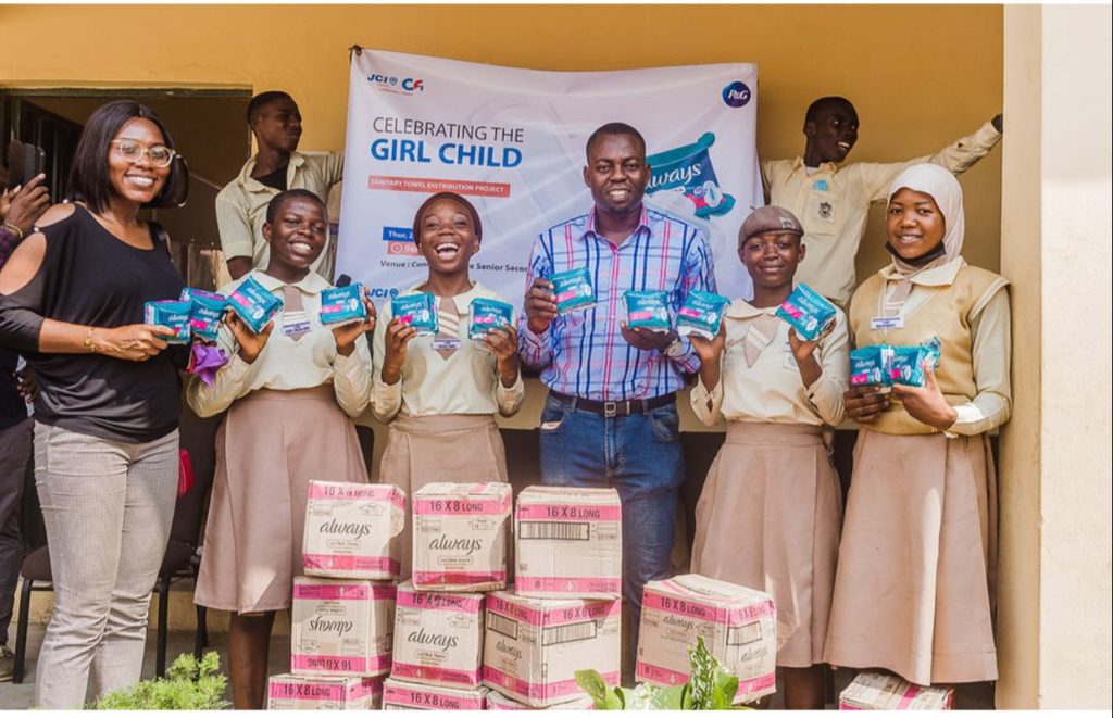 JCI Nigeria partners P&G To Donate Sanitary Towels In Celebration Of The Girl-Child